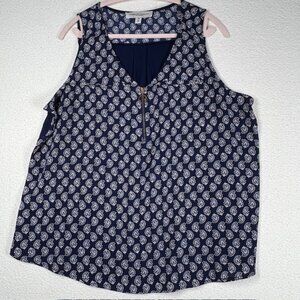 Tempted Hearts Los Angeles Womens Sleeveless Blouse Plus Size 2X